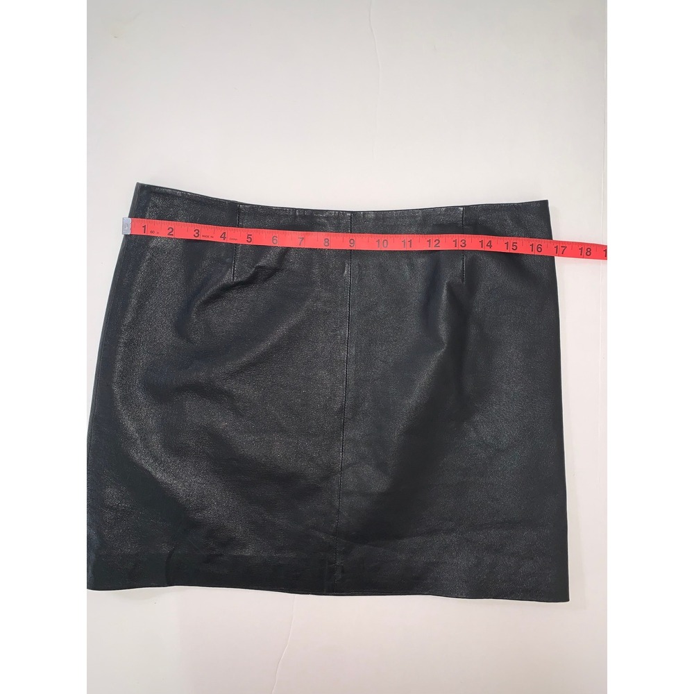 BB Dakota Women's Black 100% Leather Skirt Size 8 - Picture 8 of 9